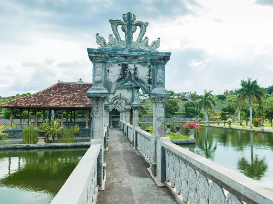 Karangasem water temple palace in bali